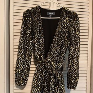 ModCloth Metallic Wrap Dress